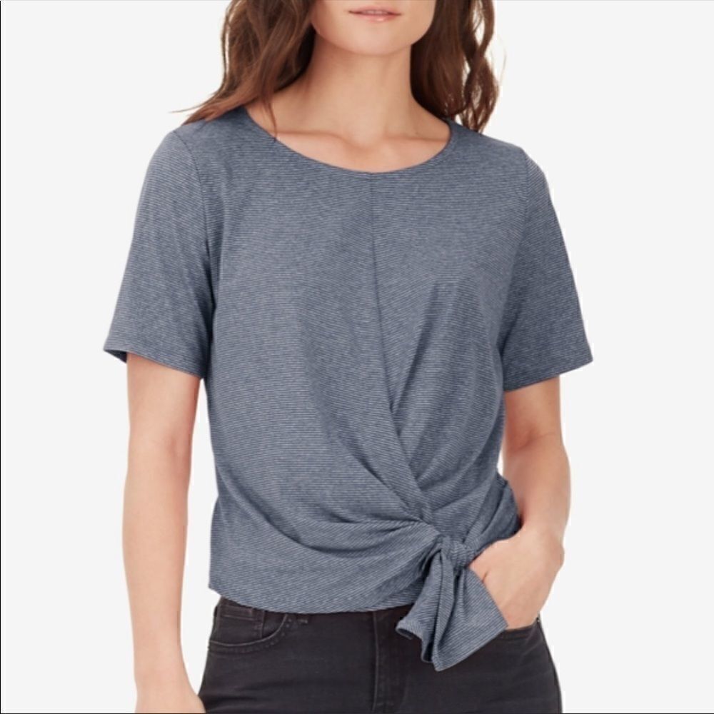 WILLIAM RAST Striped Tie-Front T-Shirt NWT Small